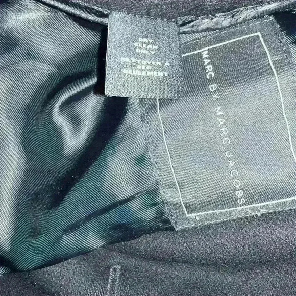 marc by marc jacobs Peacock Coat Dark Academia Size M Button Minimalist Preppy - Picture 3 of 8